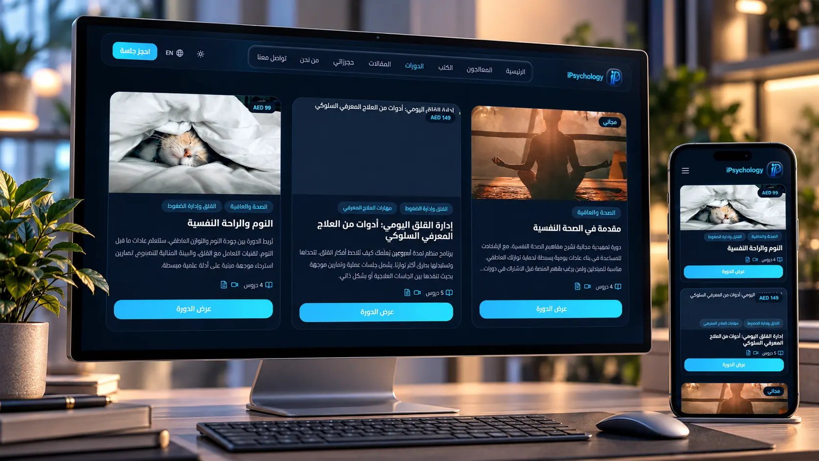 دورات نفسية مدفوعة ومجانية داخل المنصة